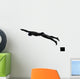 young man swimmer swimming  silhouette Wall Decal