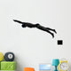 young man swimmer swimming  silhouette Wall Decal