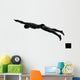 young man swimmer swimming  silhouette Wall Decal