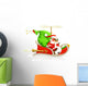 Santa Claus On Sledge, Vector Illustration Wall Decal