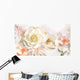 roses flower wedding background Wall Mural