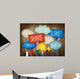 Hands Holding Speech Bubbles Wall Decal