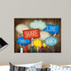 Hands Holding Speech Bubbles Wall Decal