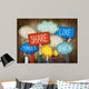 Hands Holding Speech Bubbles Wall Decal