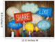 Hands Holding Speech Bubbles Wall Decal