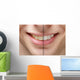 young man smile before and after teeth whitening Wall Mural