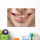 young man smile before and after teeth whitening Wall Mural