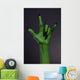 Green Hand with Black Wall Decal