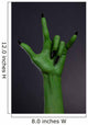 Green Hand with Black Wall Decal