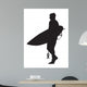 Standing Surfer Wall Decal