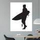 Standing Surfer Wall Decal