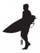 Standing Surfer Wall Decal