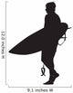 Standing Surfer Wall Decal