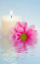 Flower and Candle Water Wall Decal