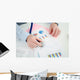 Businessman analysing a financial graph Wall Mural