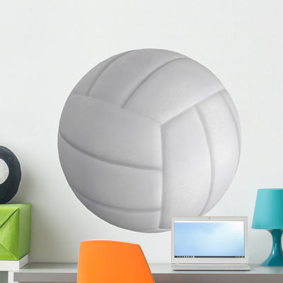 Volleyball Ball Wall Decal shown on a wall