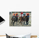 Race Horses Turning Into the Stretch Wall Mural