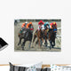 Race Horses Turning Into the Stretch Wall Mural
