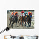 Race Horses Turning Into the Stretch Wall Mural