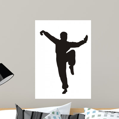 Karate Wall Decal shown on a wall