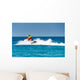 Boat trip on the water scooter. Wall Mural