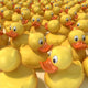 Rubber Ducks 3D Illustration Wall Decal