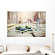 Running shoes and bottle of water Wall Mural