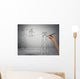 Businessman walking on a rope balancing on high altitude Wall Mural