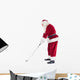 Santa Claus Is Playing Golf Wall Decal