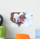Black couple, hands and flowers Wall Mural