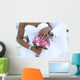 Black couple, hands and flowers Wall Mural