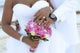 Black Couple, Hands And Flowers Wall Decal
