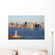 Manhattan NY skyline panorama statue of liberty Wall Mural