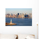 Manhattan NY skyline panorama statue of liberty Wall Mural