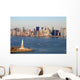 Manhattan NY skyline panorama statue of liberty Wall Mural