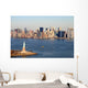 Manhattan NY skyline panorama statue of liberty Wall Mural