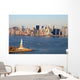 Manhattan NY skyline panorama statue of liberty Wall Mural