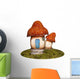 Fantasy Mushroom House Wall Decal