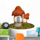 Fantasy Mushroom House Wall Decal