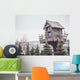 wooden tree house with a retro filter effect Wall Mural