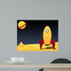 Space ship planet Wall Mural