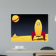 Space ship planet Wall Mural