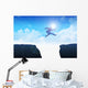 Man jumping over the ravine Wall Mural