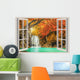 Open Window with Waterfall Wall Decal