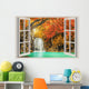 Open Window with Waterfall Wall Decal