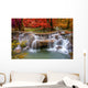 Waterfall in deep rain forest jungle (Huay Mae Kamin Waterfall i Wall Mural