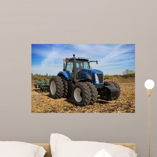 Modern Farm Tractor with Wall Decal