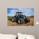 Modern Farm Tractor with Wall Decal