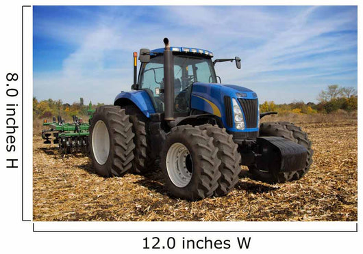 Modern Farm Tractor with Wall Decal