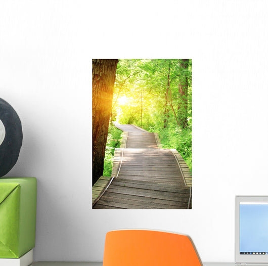 hiking trail on jiuzhaigou national park in china  Wall Mural